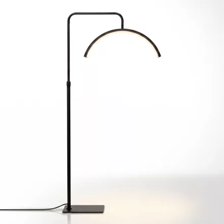 Aura Félhold LED szempillás- és kozmetikai lámpa, fekete színű, fényerősség- és színhőmérséklet szabályzóval