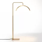 Aura Gold Félhold LED szempillás- és kozmetikai lámpa, arany színű, fényerősség- és színhőmérséklet szabályzóval