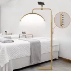 Aura Gold Félhold LED szempillás- és kozmetikai lámpa, arany színű, fényerősség- és színhőmérséklet szabályzóval