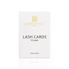 Lashes by Love Volume Fan ragasztócsík kártya méretjelölésekkel a műszempilla fanok rendszerezéséhez, fanoláshoz, promade pillákhoz