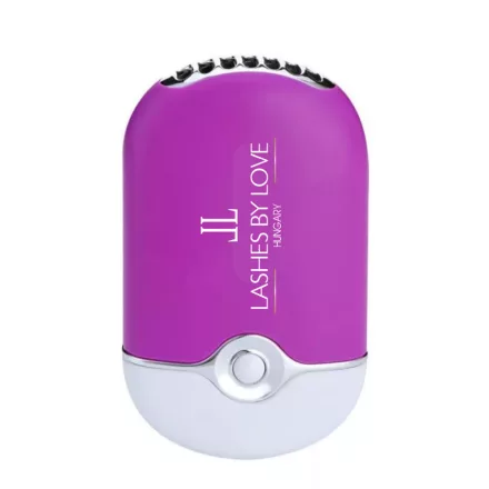 Fehér színű kompakt Lashes by Love mini ventilátor szempillaépítéshez és ragasztó szárításához