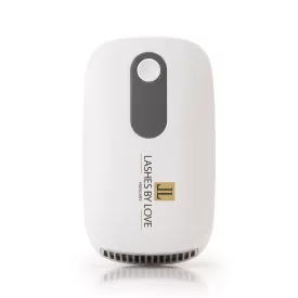 Fehér színű kompakt Lashes by Love mini ventilátor szempillaépítéshez és ragasztó szárításához