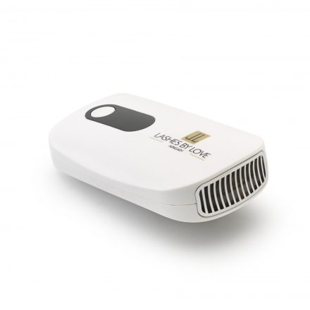 Fehér színű kompakt Lashes by Love mini ventilátor szempillaépítéshez és ragasztó szárításához