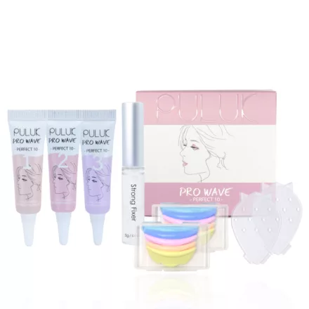 PULUK Pro Wave professzionális koreai szempilla lifting szett minden szükséges anyaggal és keratinos utóápolóval. Heteken át tartós.