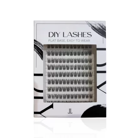 Lashes by Love DIY Műszempilla Mega Box D-MIX FLOW 1 természetesen dús hatású otthoni építhető műszempilla, 120 tincs / box kiszerelésben