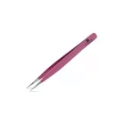 Lashes By Love pink nano szempilla profi csipesz egyenes, nano-texturált tapadófelülettel